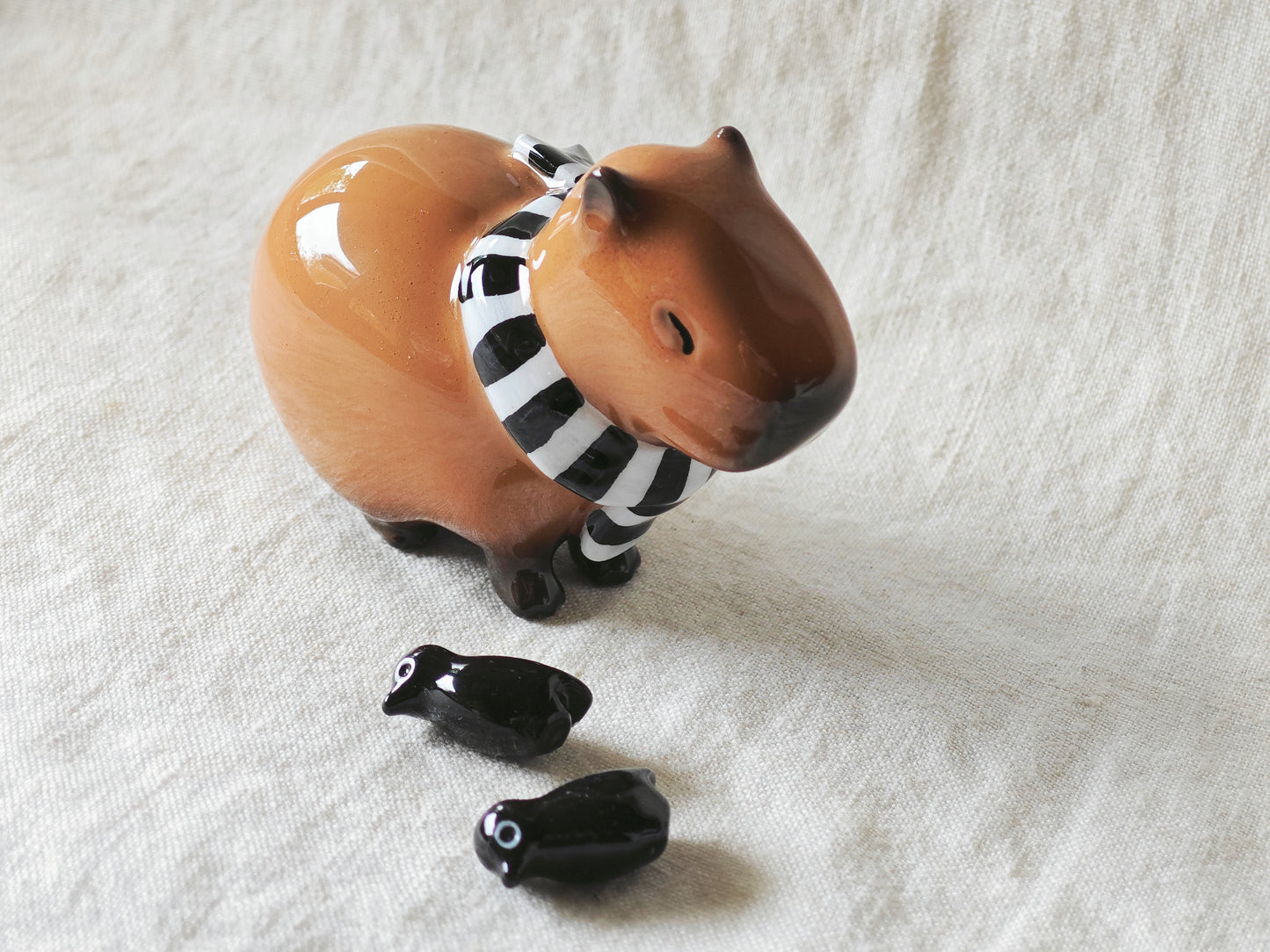 Striped Scarf Capybara with Crows (MAGNETIC) Jumbo Size