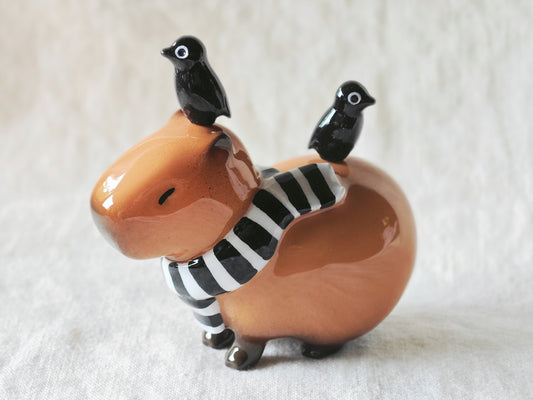 Striped Scarf Capybara with Crows (MAGNETIC) Jumbo Size