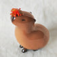 Capybara with Fall Leaf Figurine (MAGNETIC) Jumbo Size